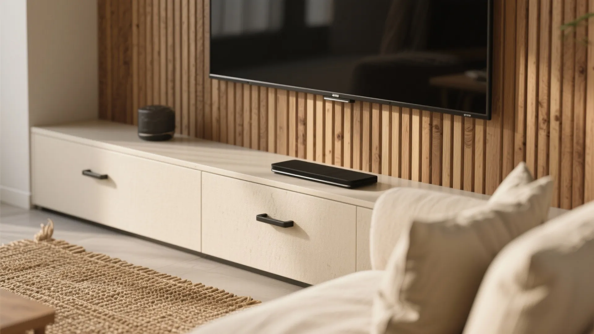 Warm Wood Accents and Soft Neutrals