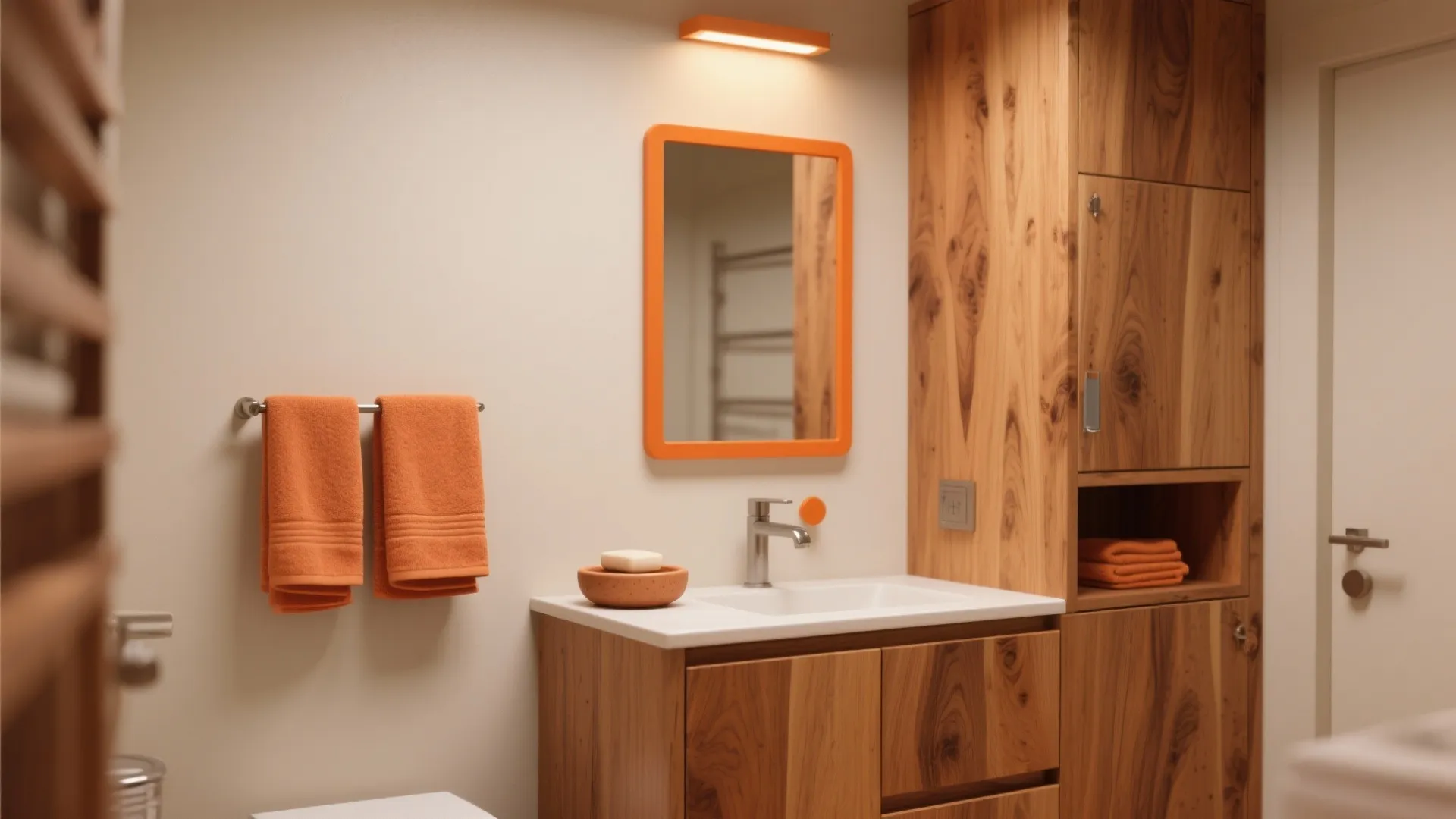 Warm Wood and Orange Combo