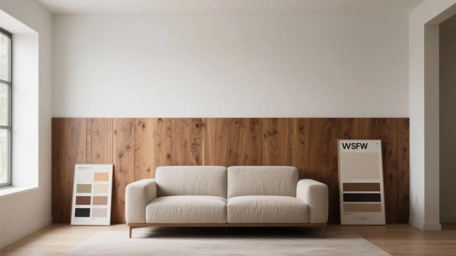 3. Mixed-Material Panel: Wood + Paint