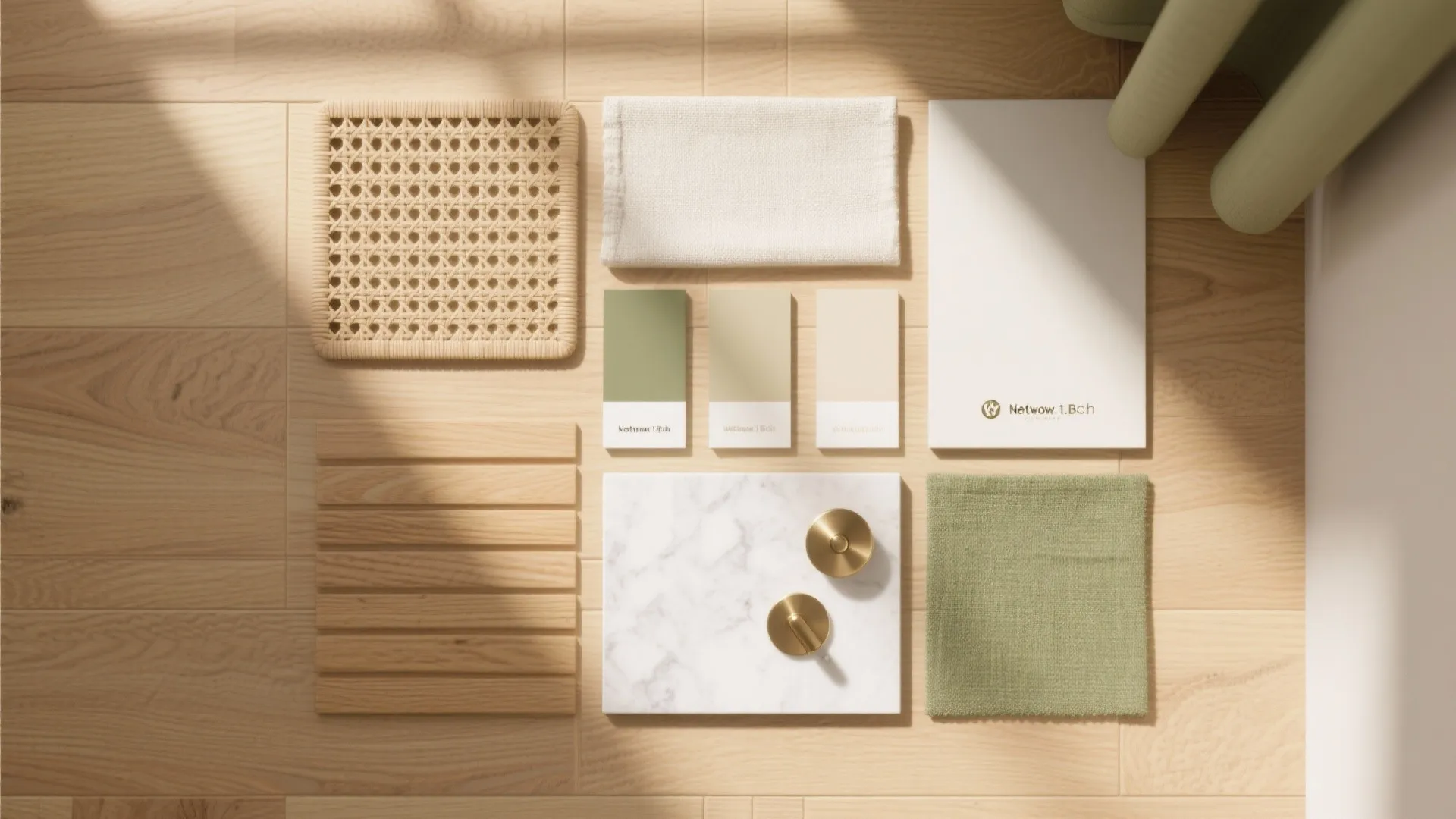 Warm wood elements and a tone-on-tone palette