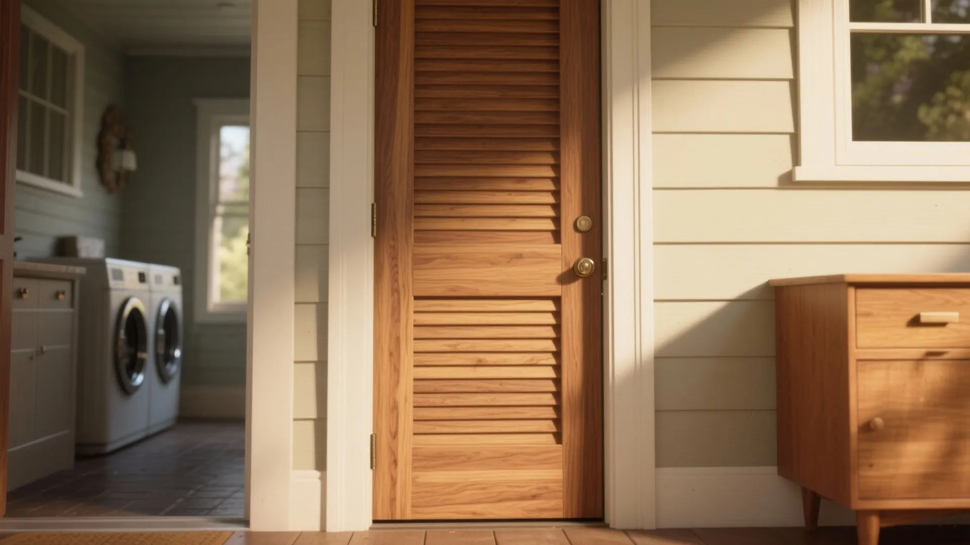 Custom Wood-panel Chute Door — Warmth and Integration