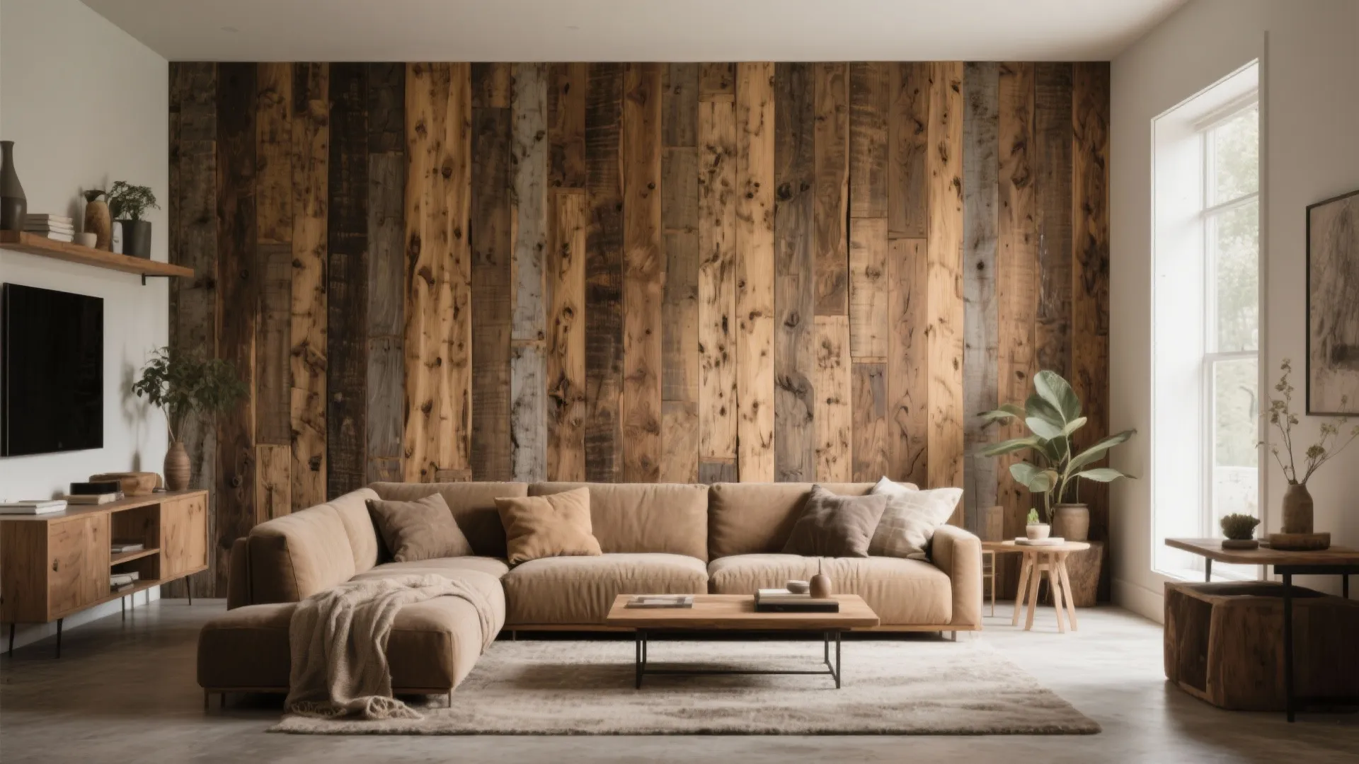 2. Textured Wood Panels