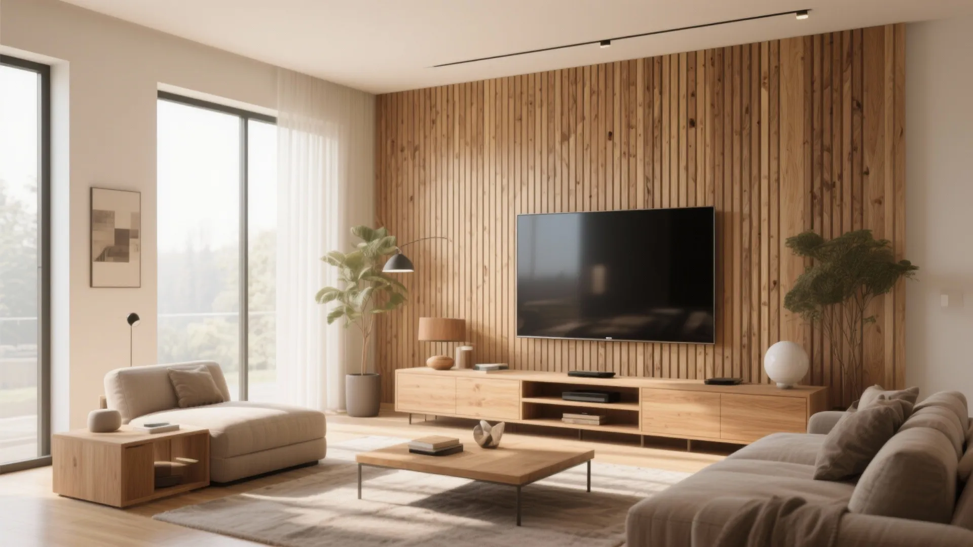 4. Statement Wall with Textured Panels