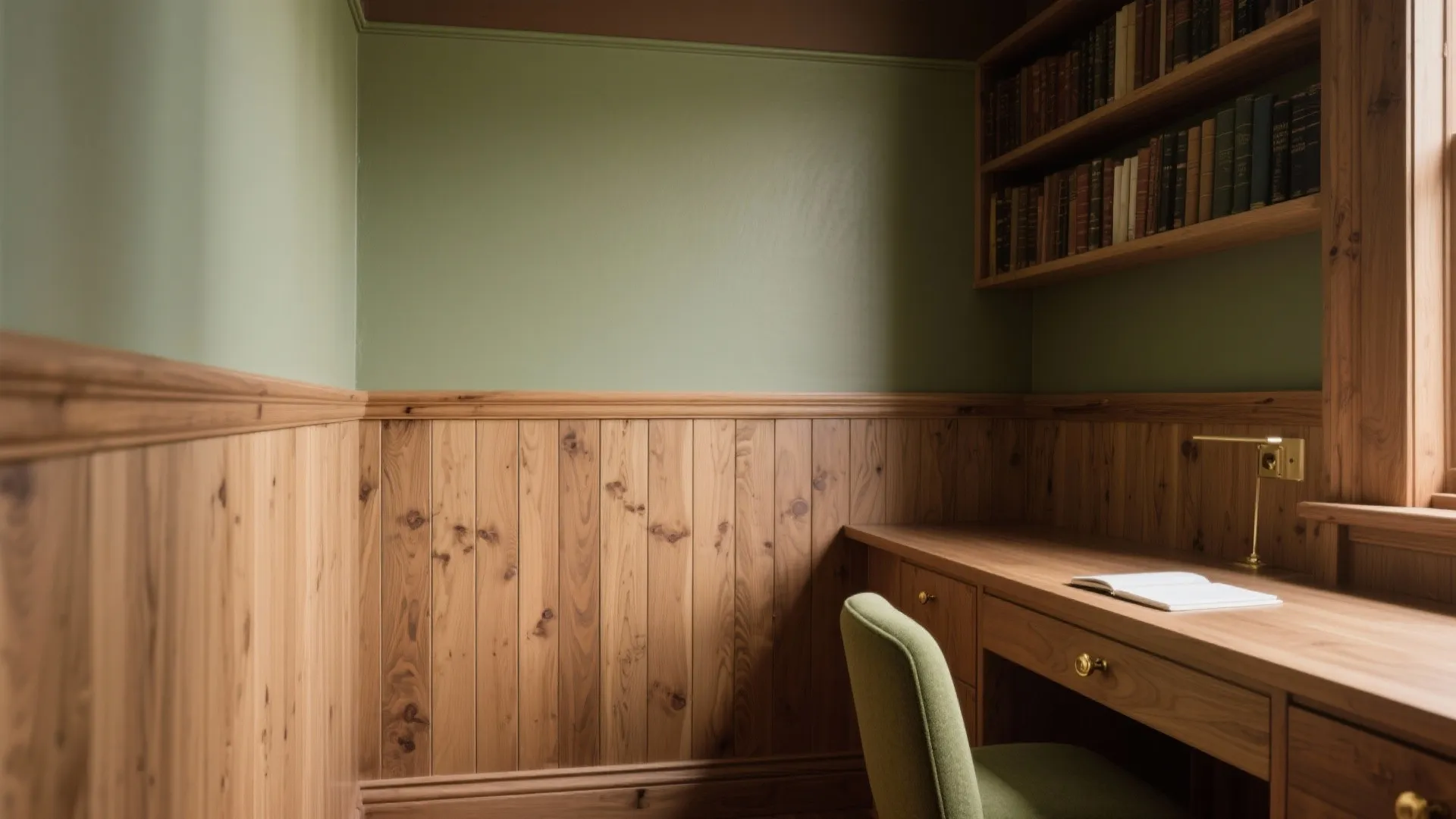 Warm Wood Paneling with Heritage Texture