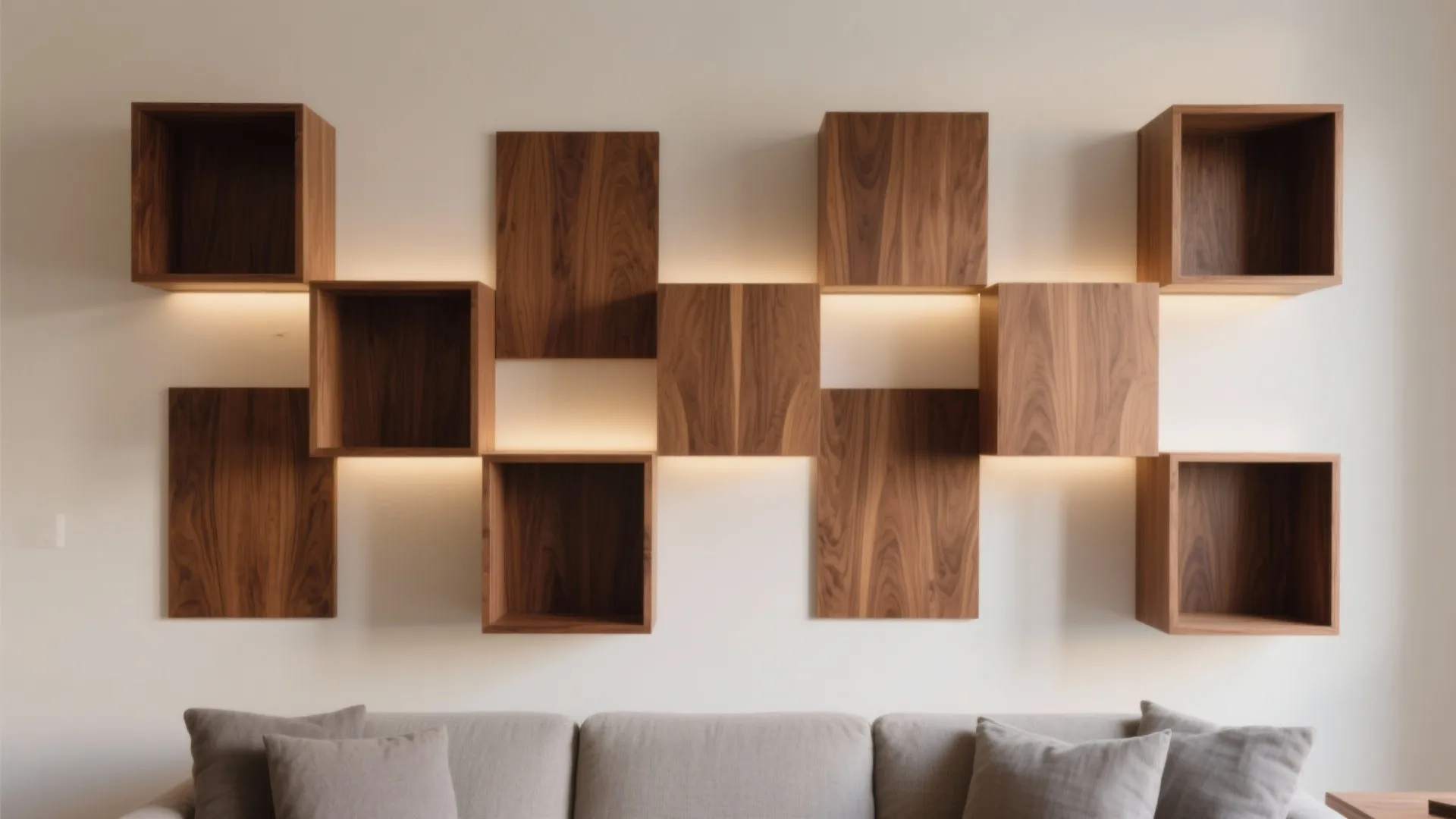 Warm wooden box panels