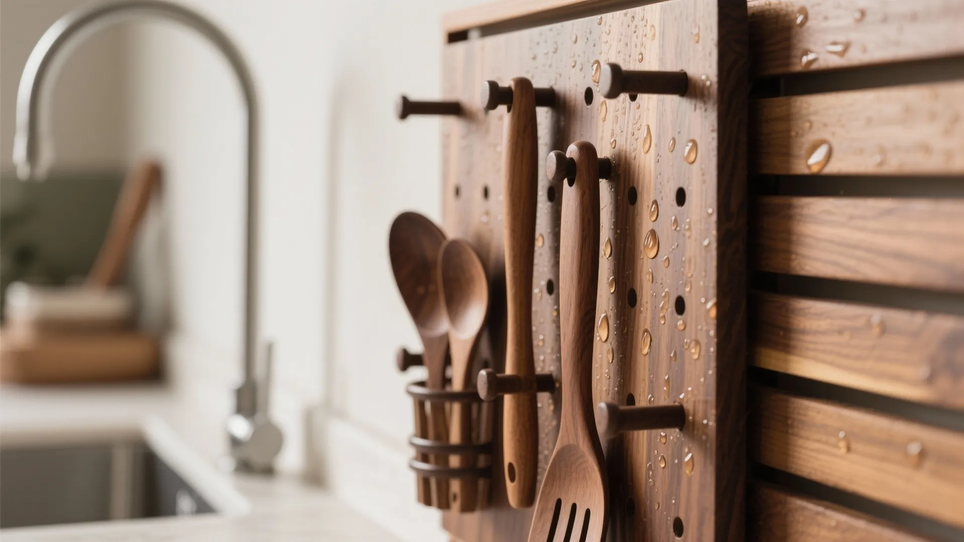 Warm Wood Accents on the Wall: Calm Without Clutter