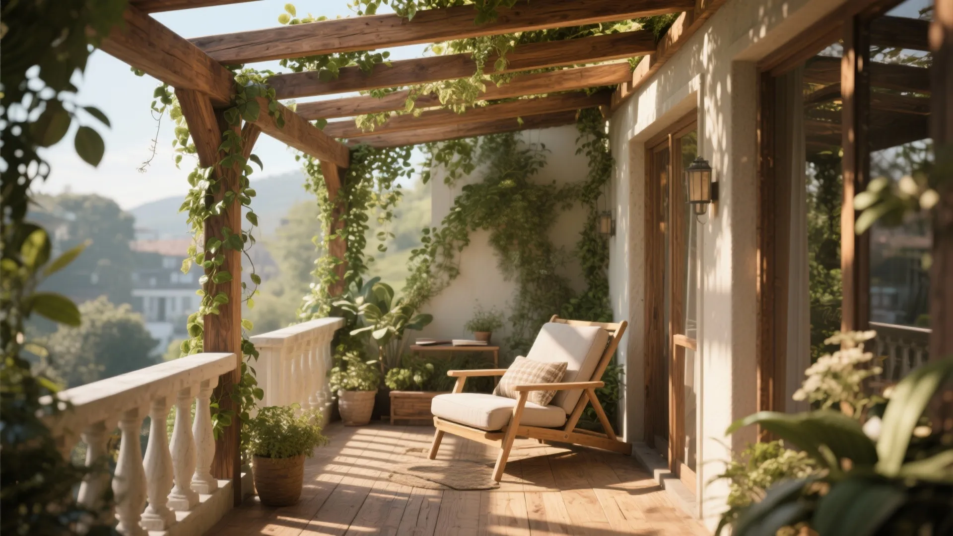 Wood Pergola Style Roof