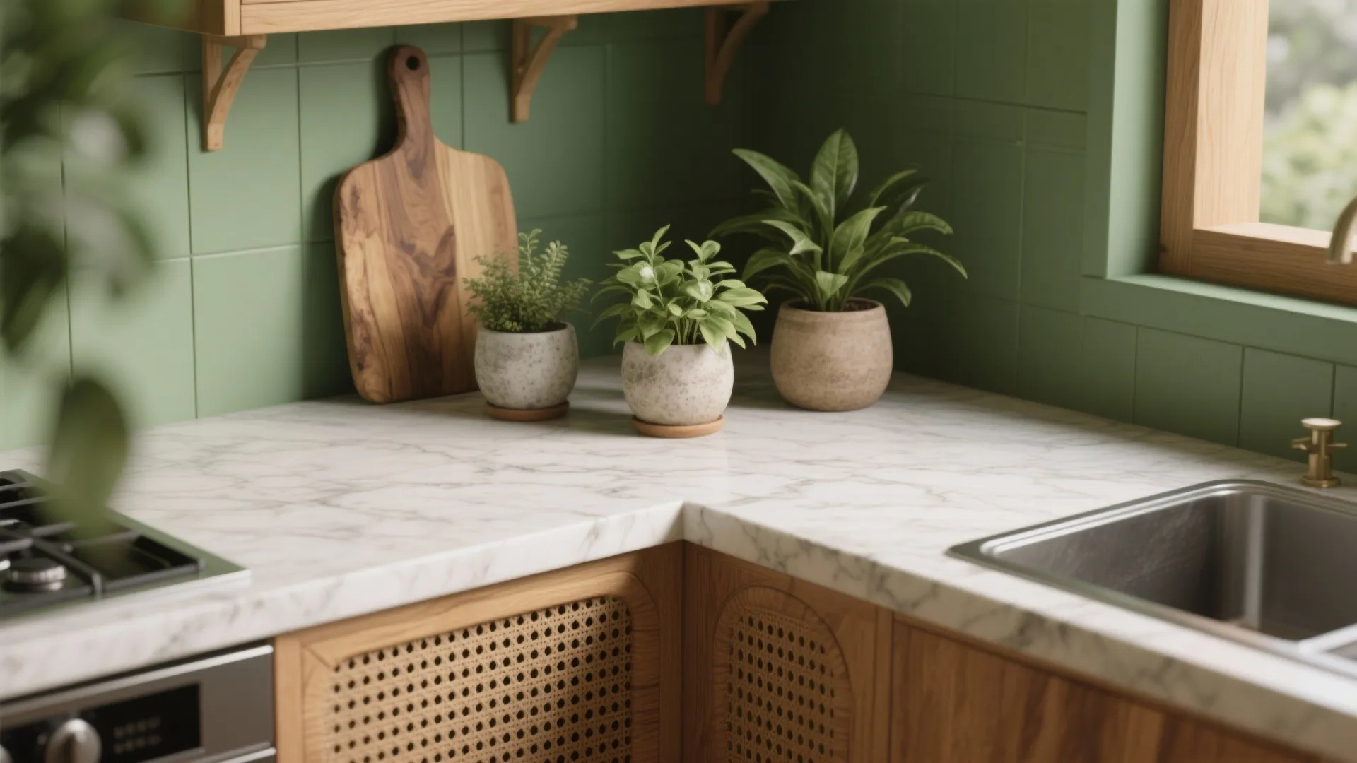 5. Bring nature in: wood, plants, and stone