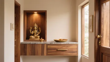 5 Simple Pooja Room Designs in Wood