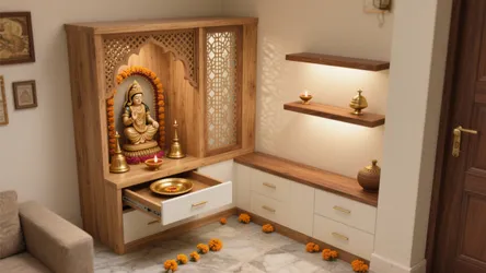 5 Wooden Pooja Room Designs for Home