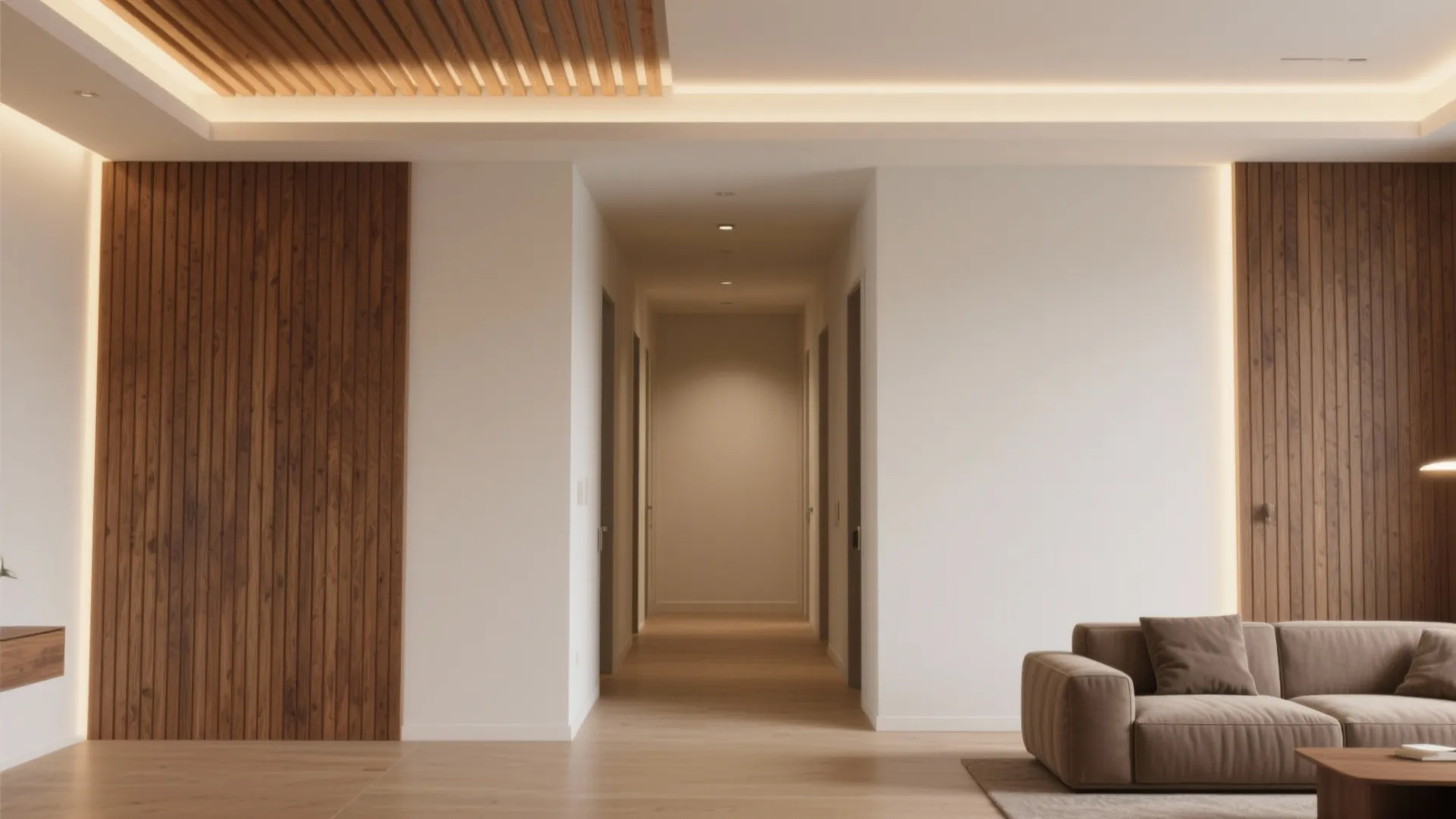 Wood + POP Hybrid Ceiling Warmth