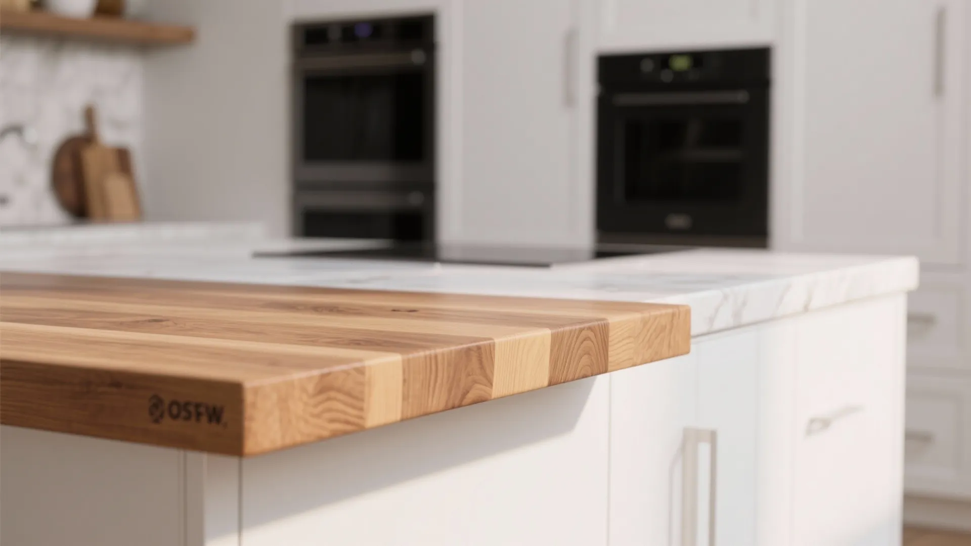 2. Monochrome with a Pop of Wood