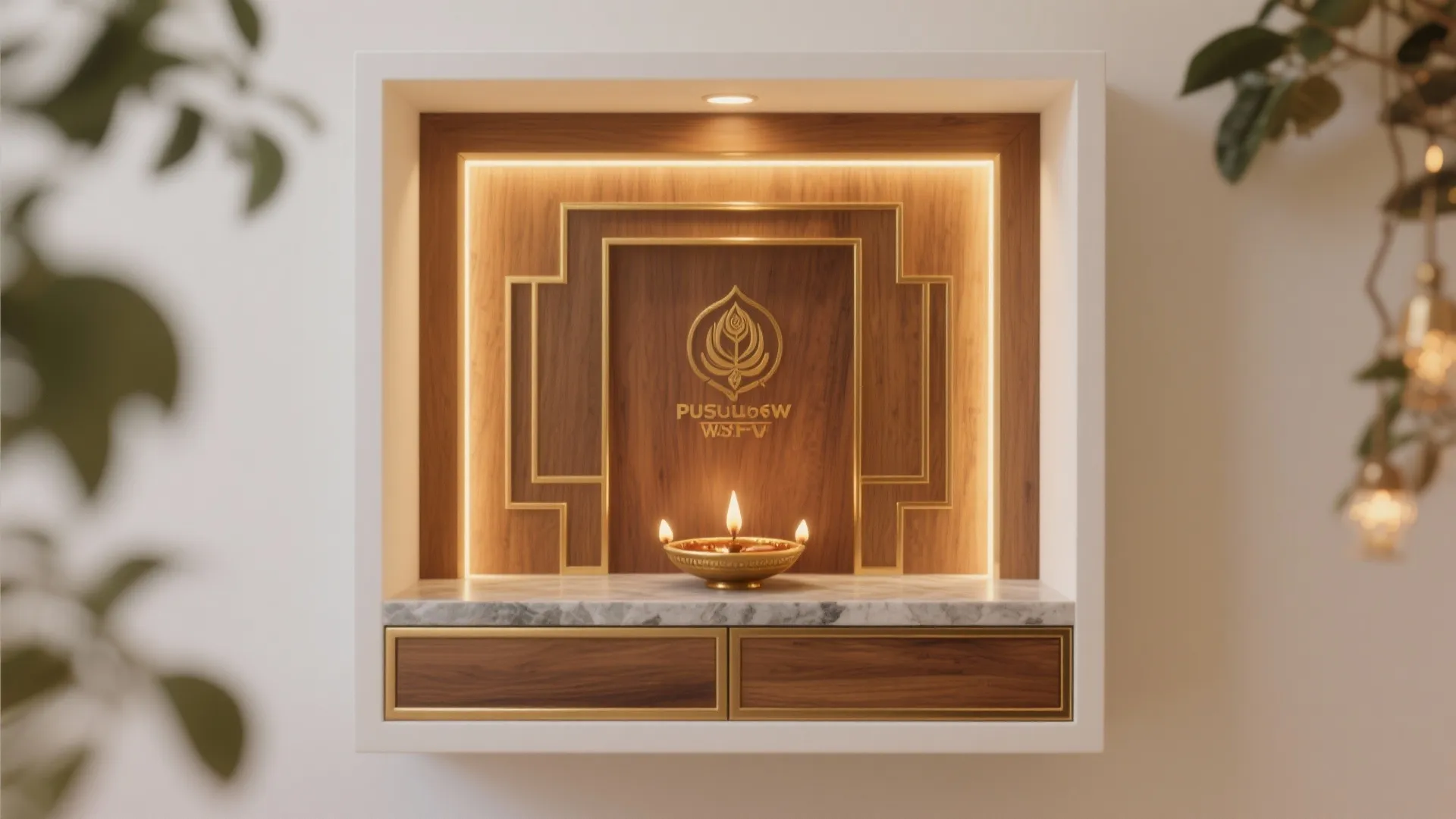 Warm Wood + POP Combo with Subtle Gold Accents