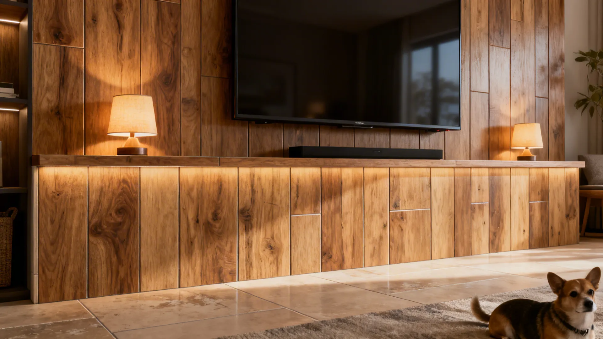 4. Wood-look Porcelain Panels