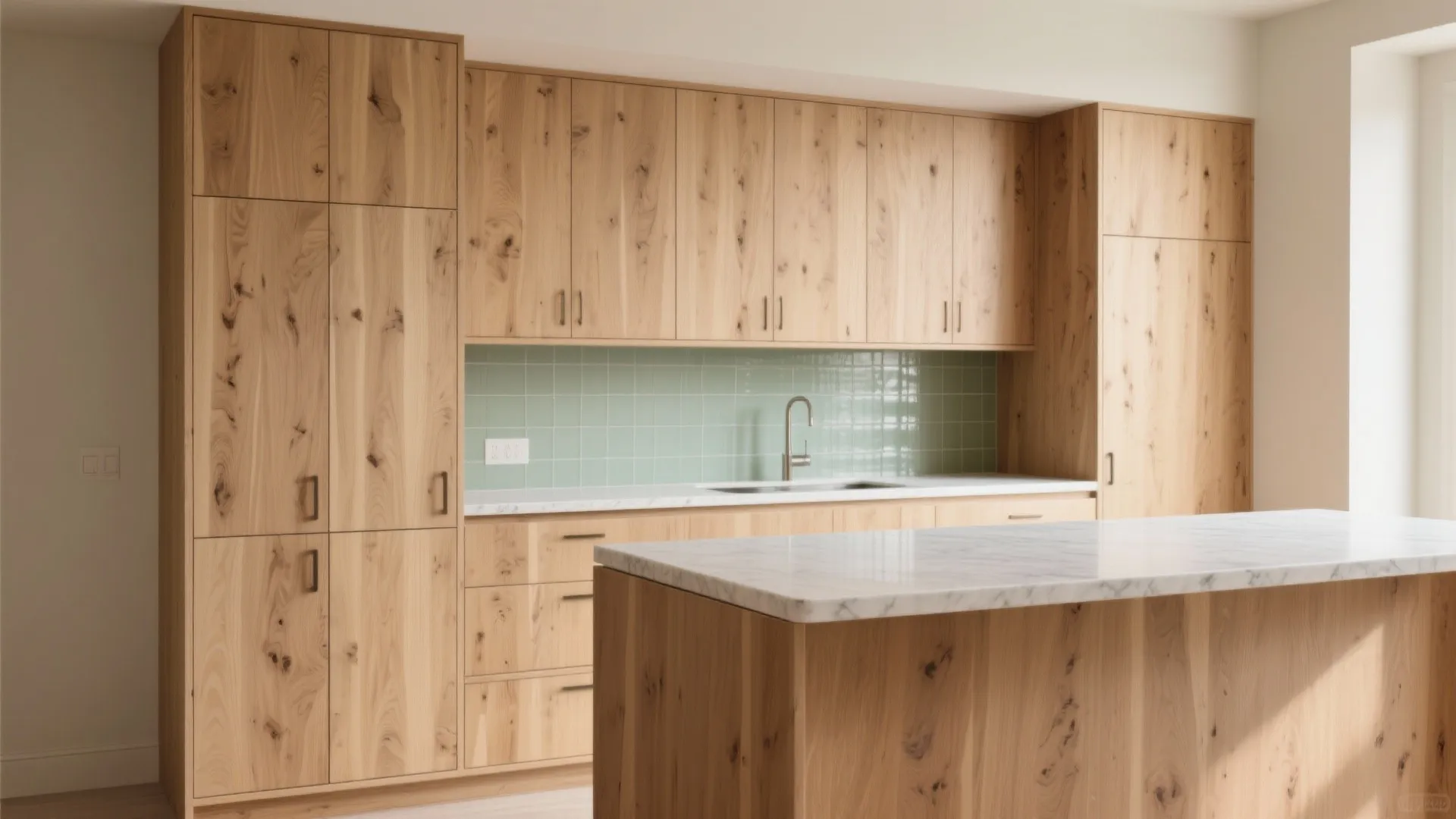 Warm Wood Meets Durable Stone