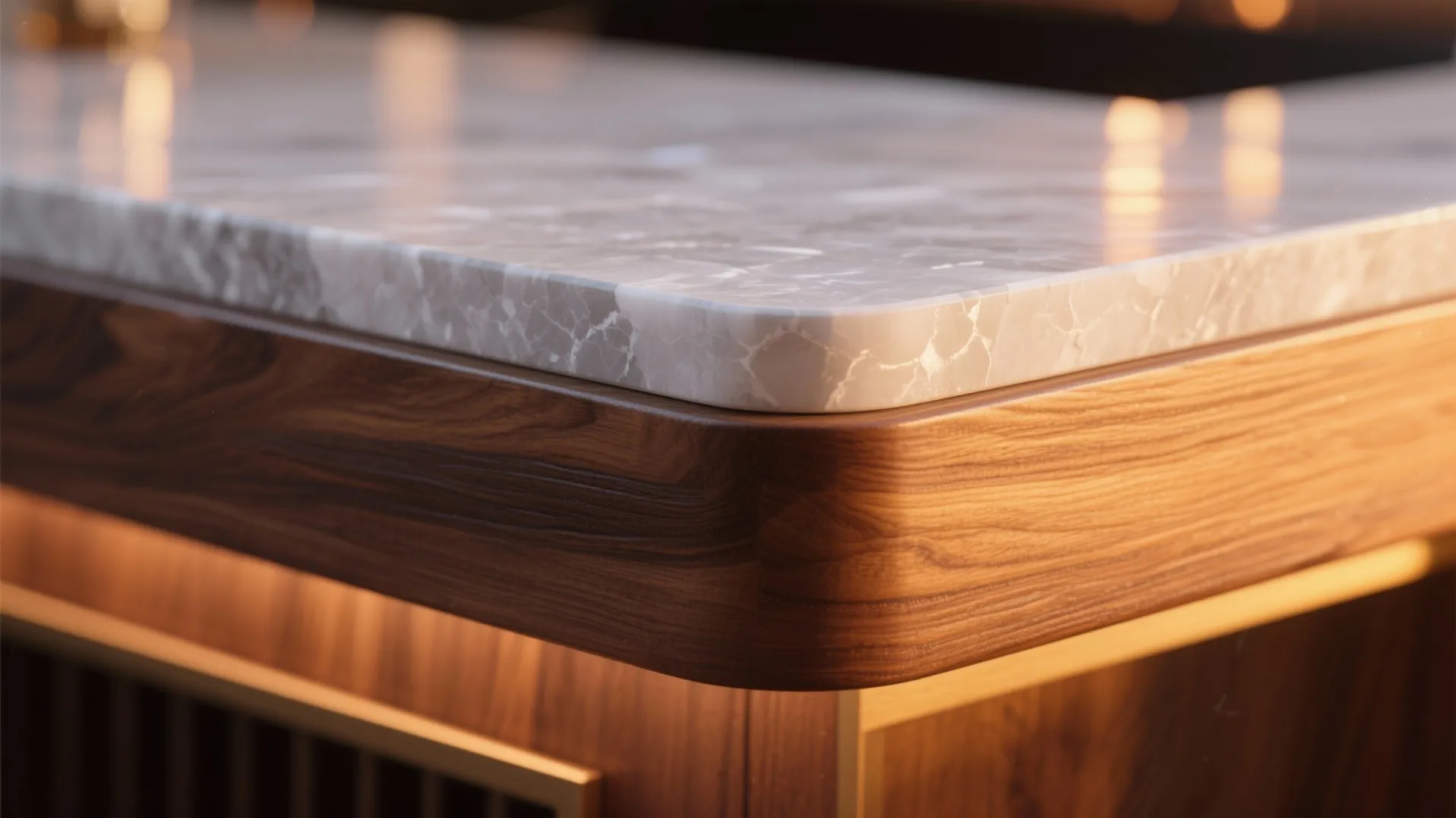 Warm wood accents for tactile luxury