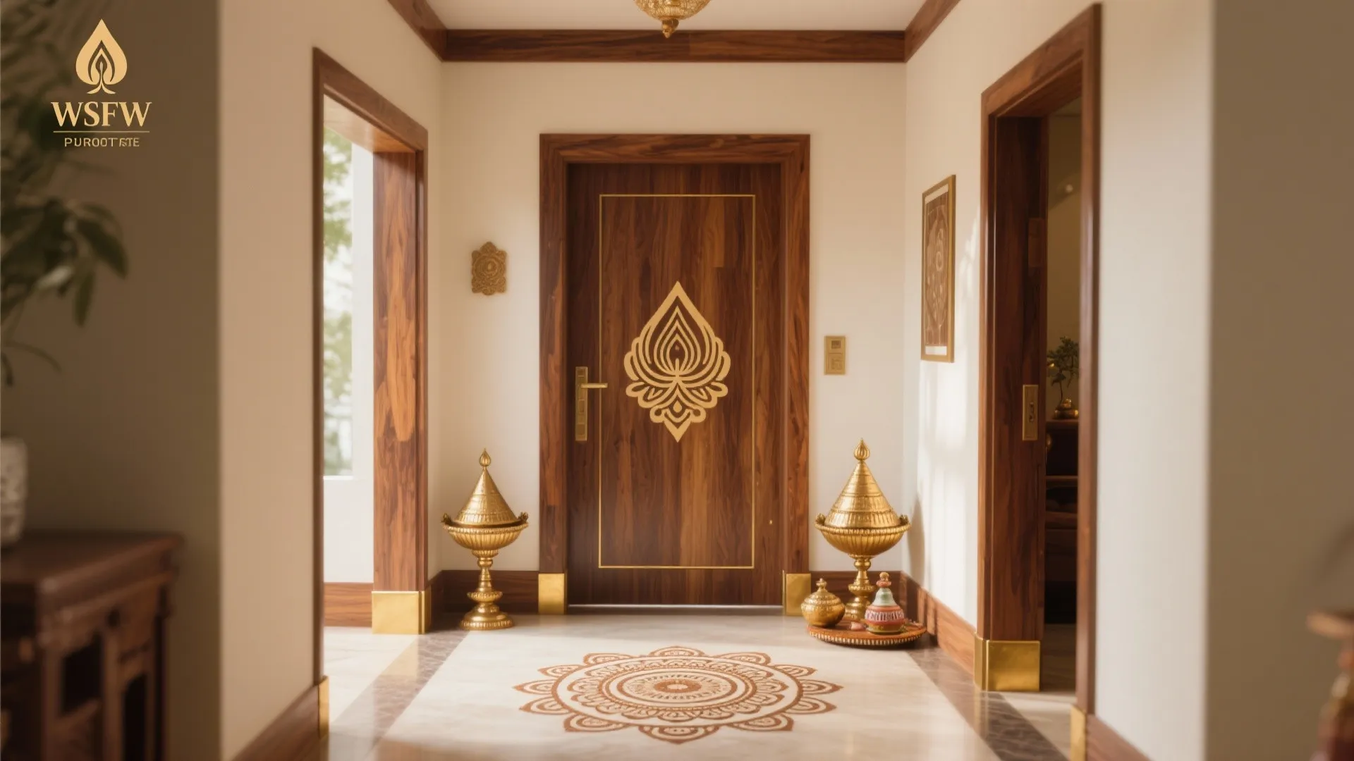 Warm Wood Accents with Rangoli Kits