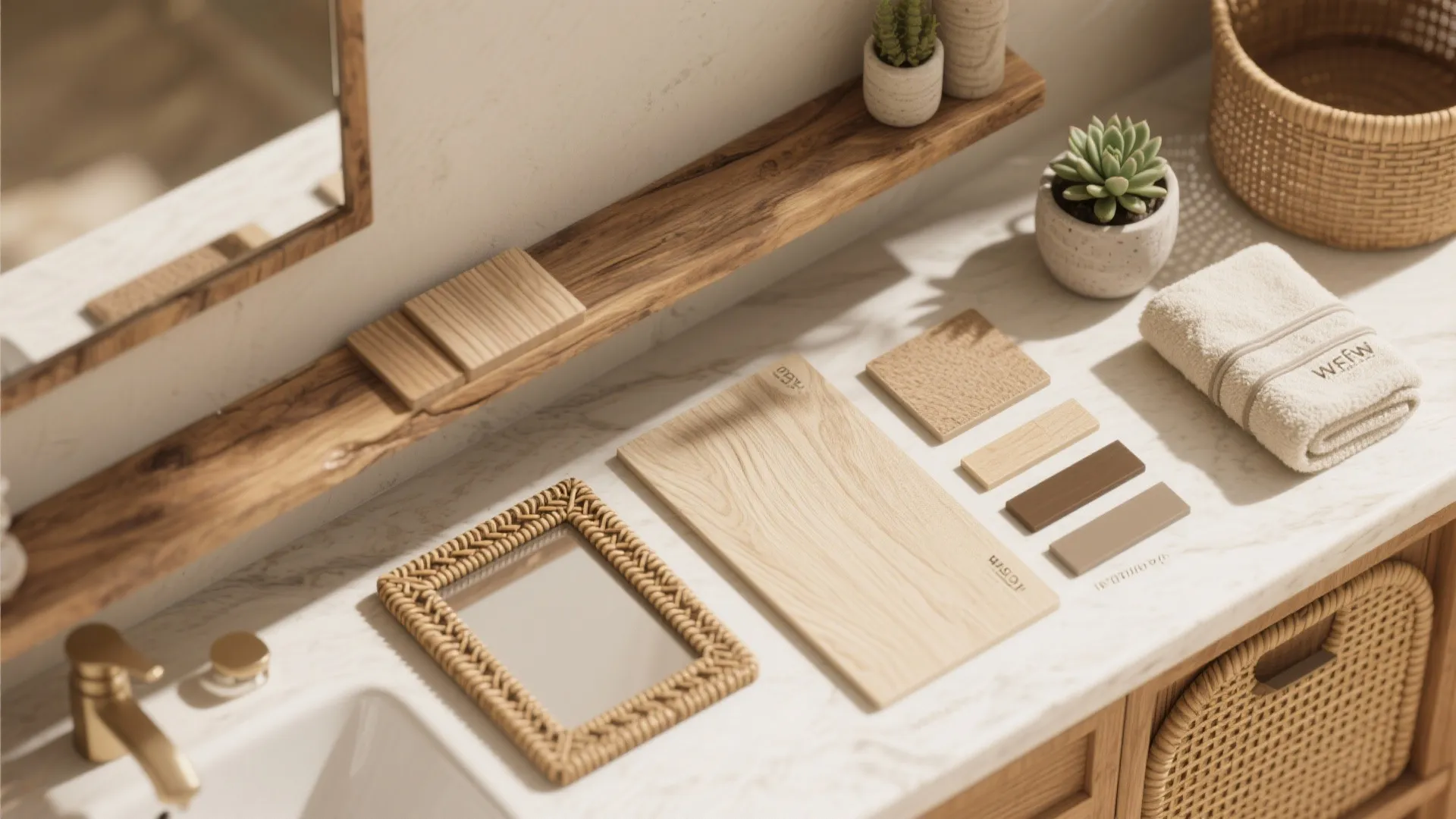 Wood and Rattan Touches for Warmth