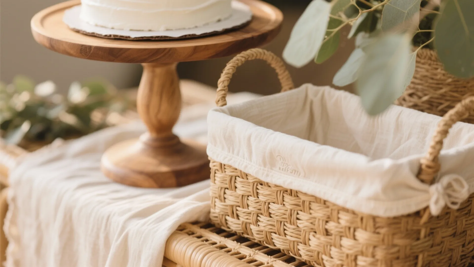 Warm Wood, Rattan, and Soft Fabrics
