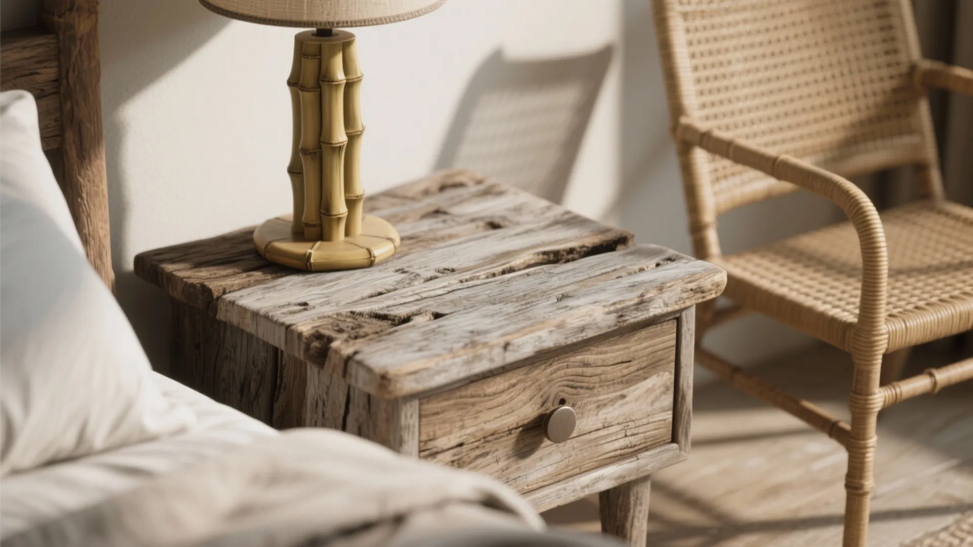 3. Weathered Wood & Rattan Textures