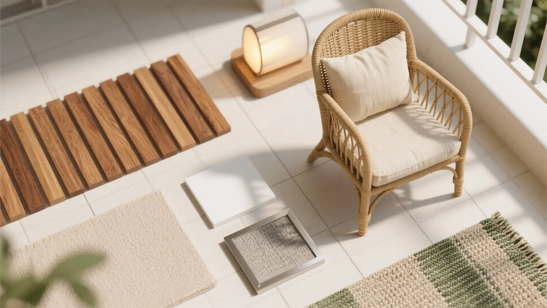 Warm Wood and Rattan Textures
