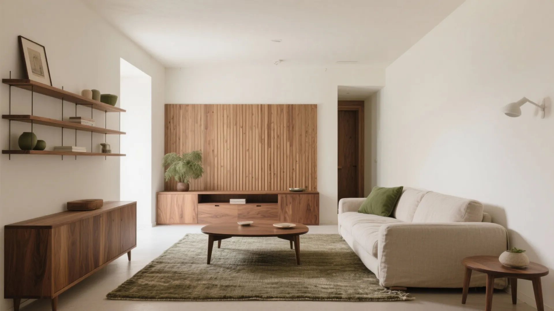 Warm wood textures and grounded color palettes