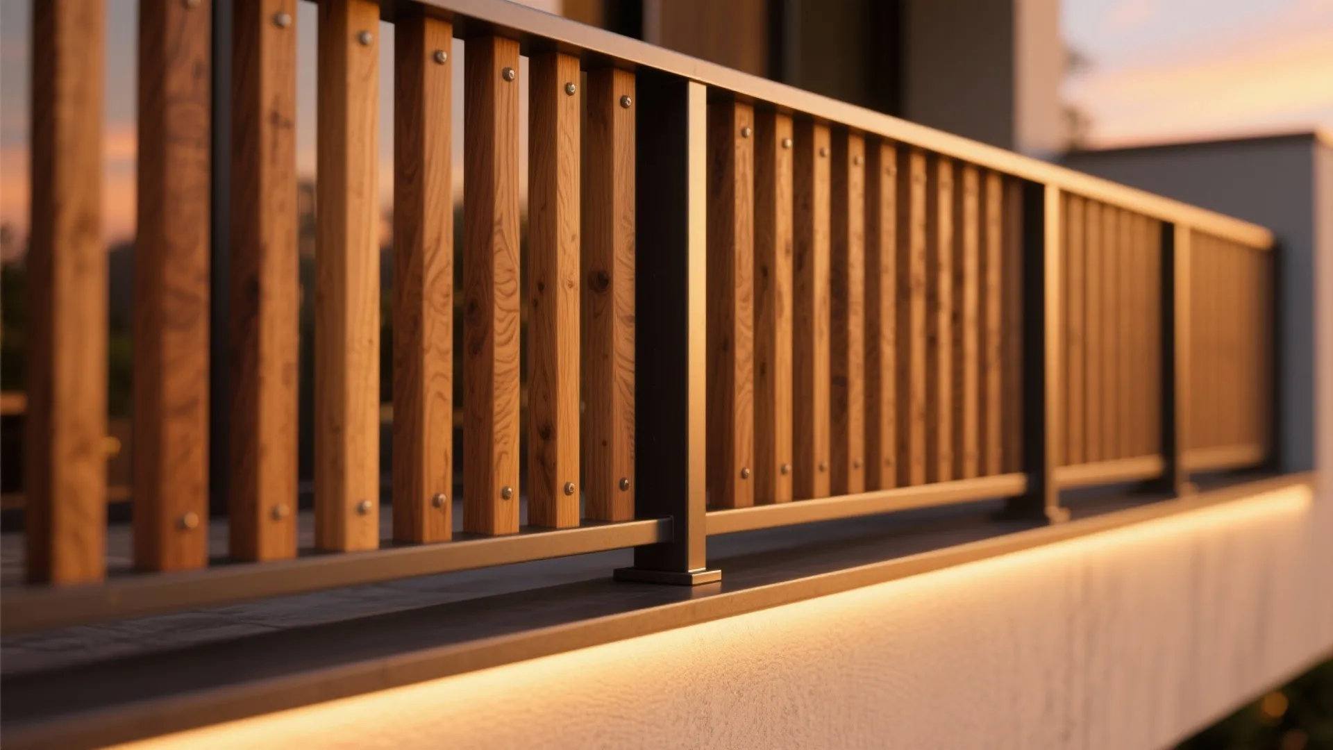 Warm Wood Screens and Vertical Rhythm
