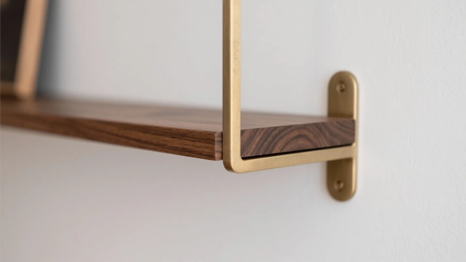 Warm wood accents that soften white