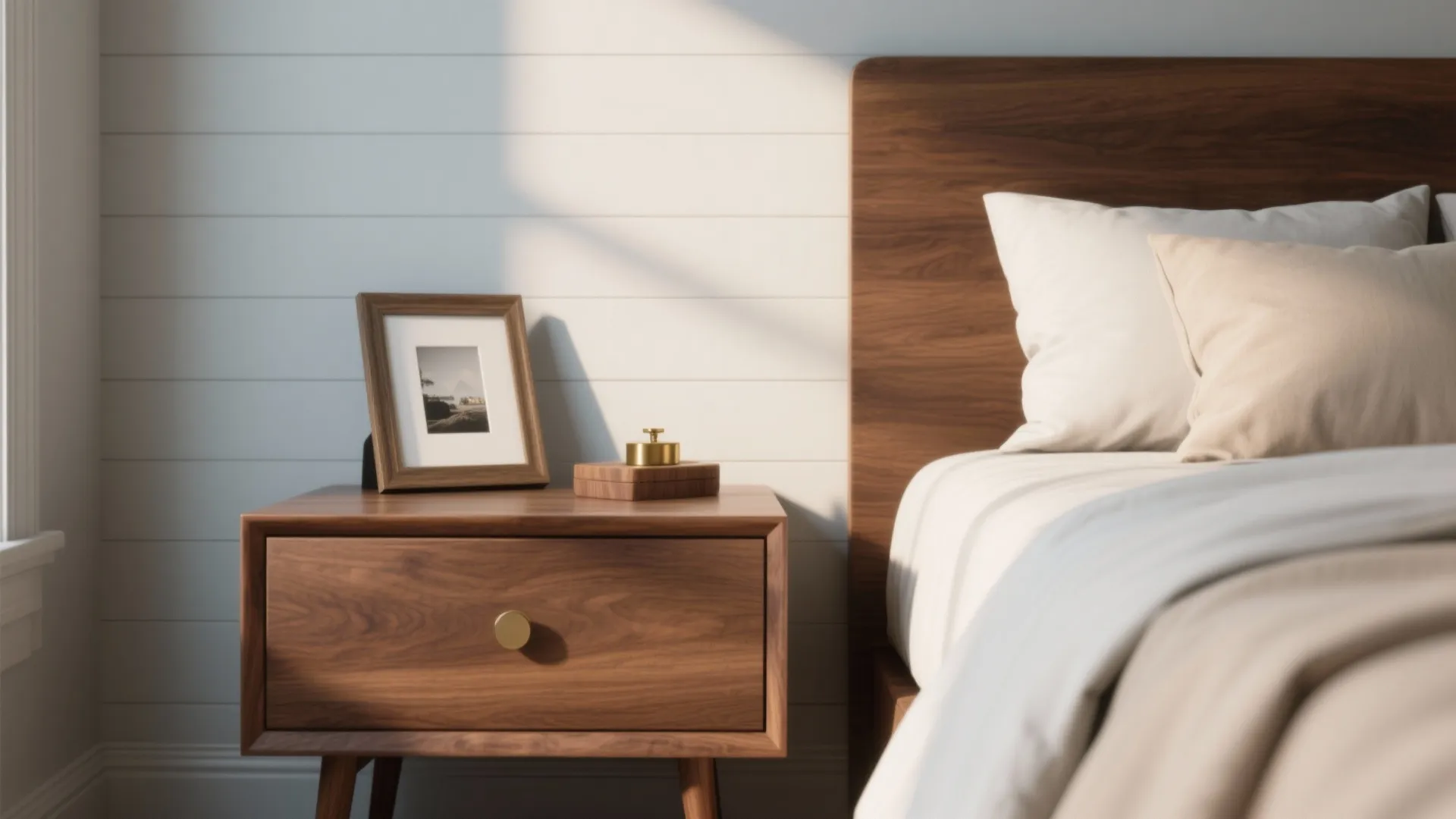 1. Mix warm wood with painted shiplap