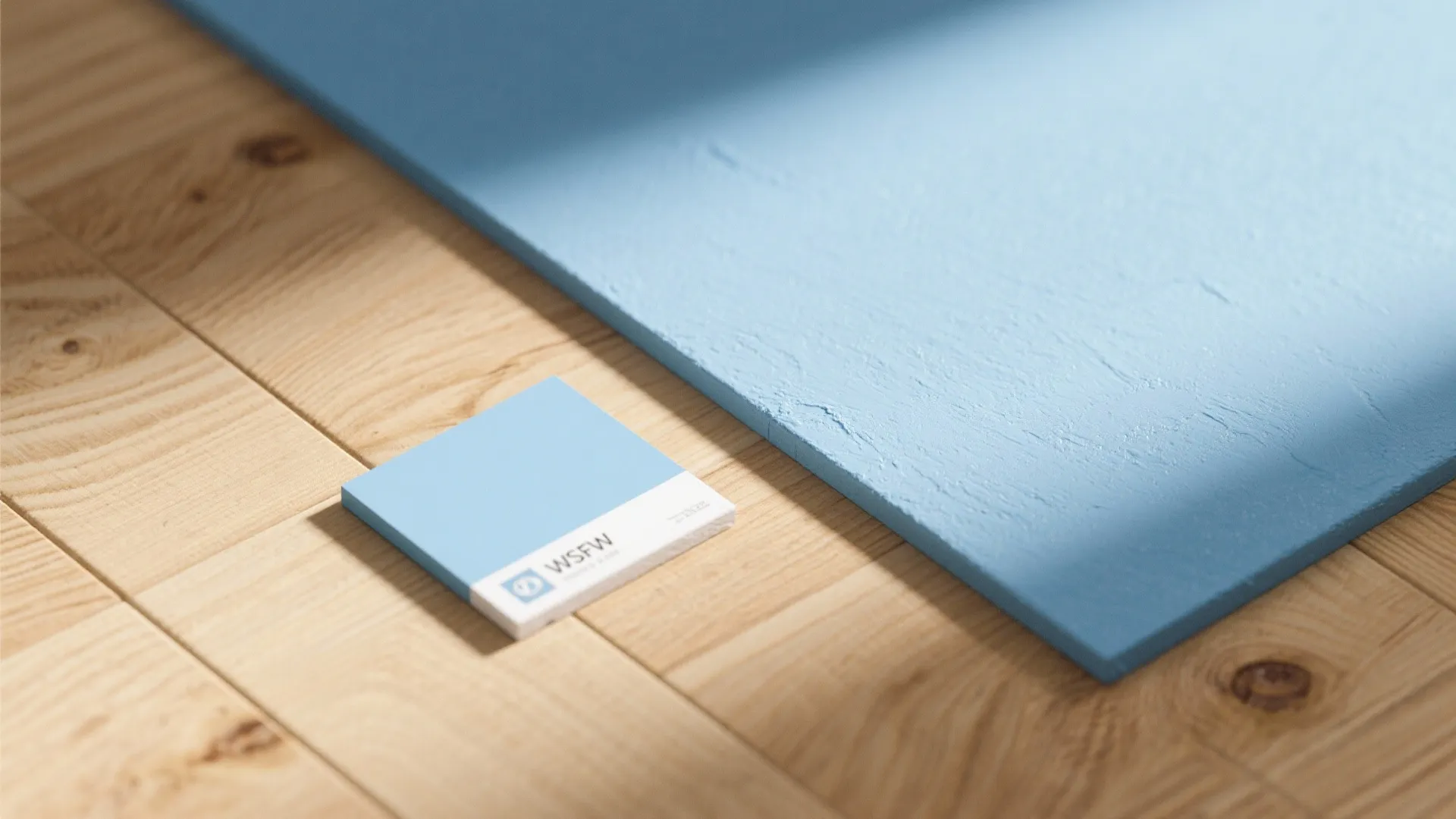 Warm Wooden Accents with Sky Blue