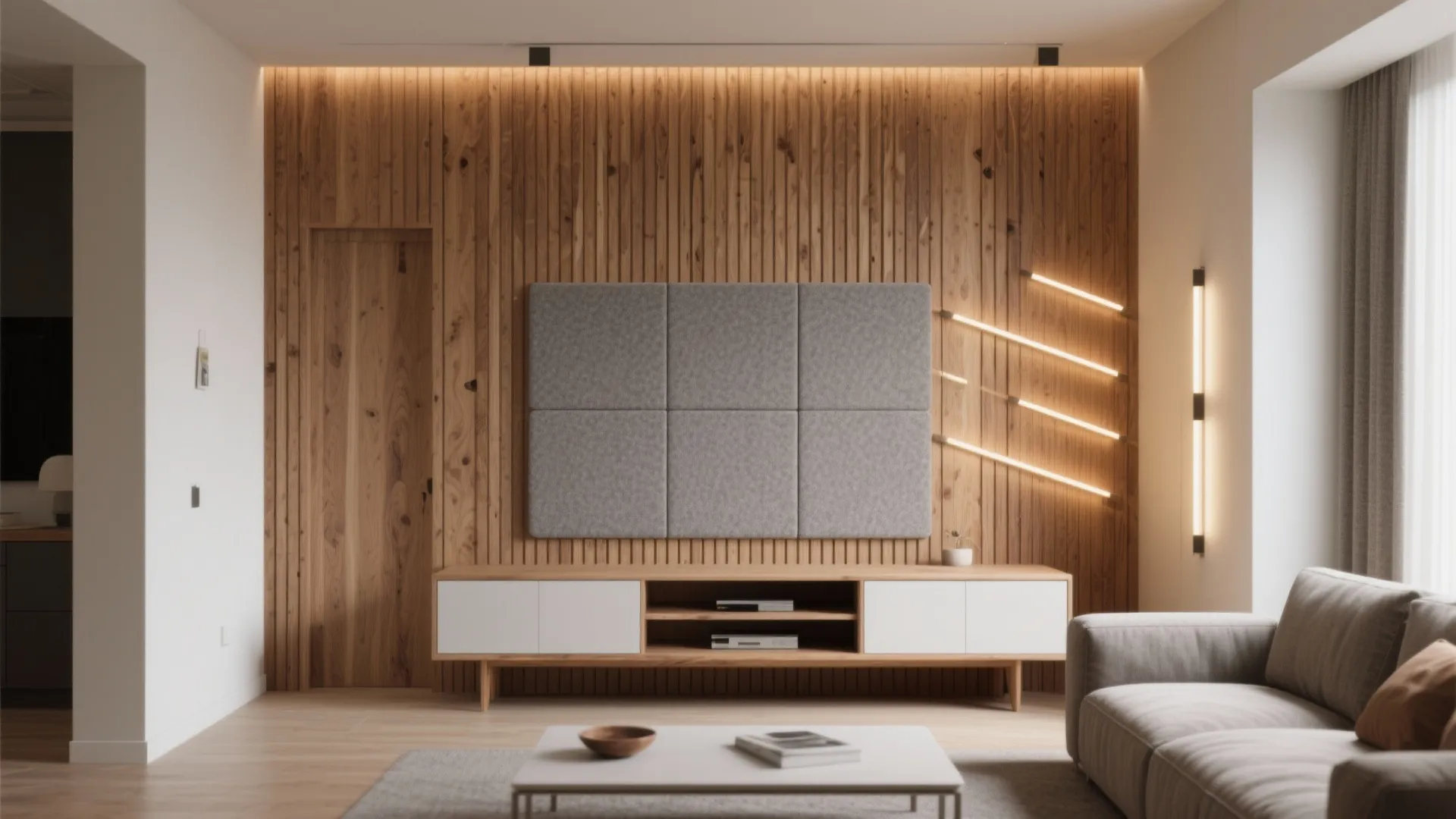 Wood Slat Accent Wall Texture