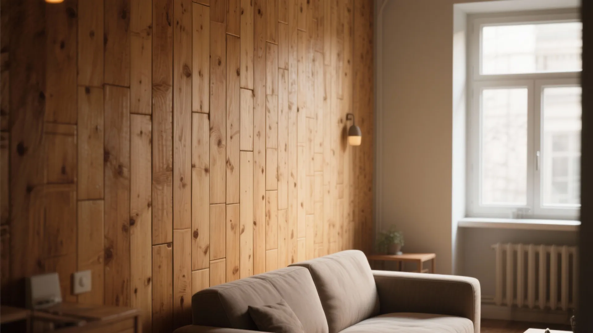 2. Wood Slat Accent for Warmth and Rhythm