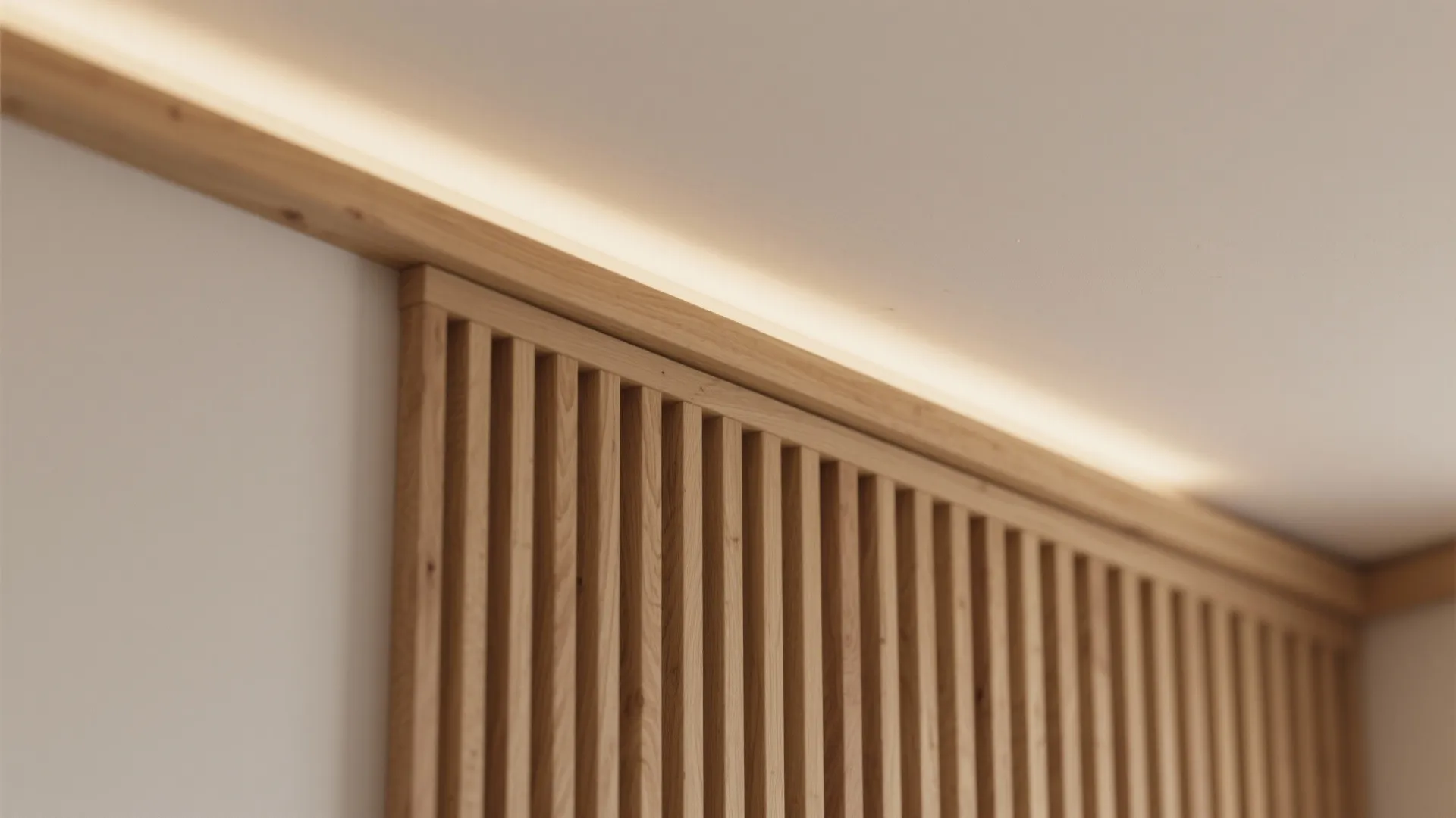 Warm wood crown, slats, and lattices