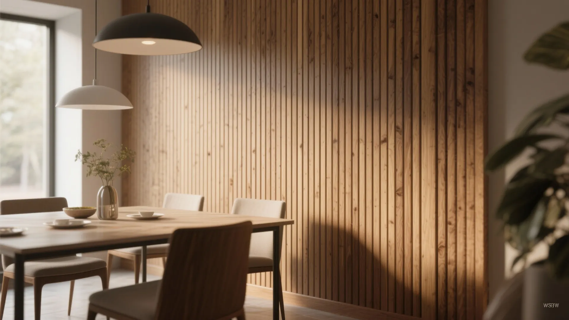 5. Textured Panels or Wood Slats