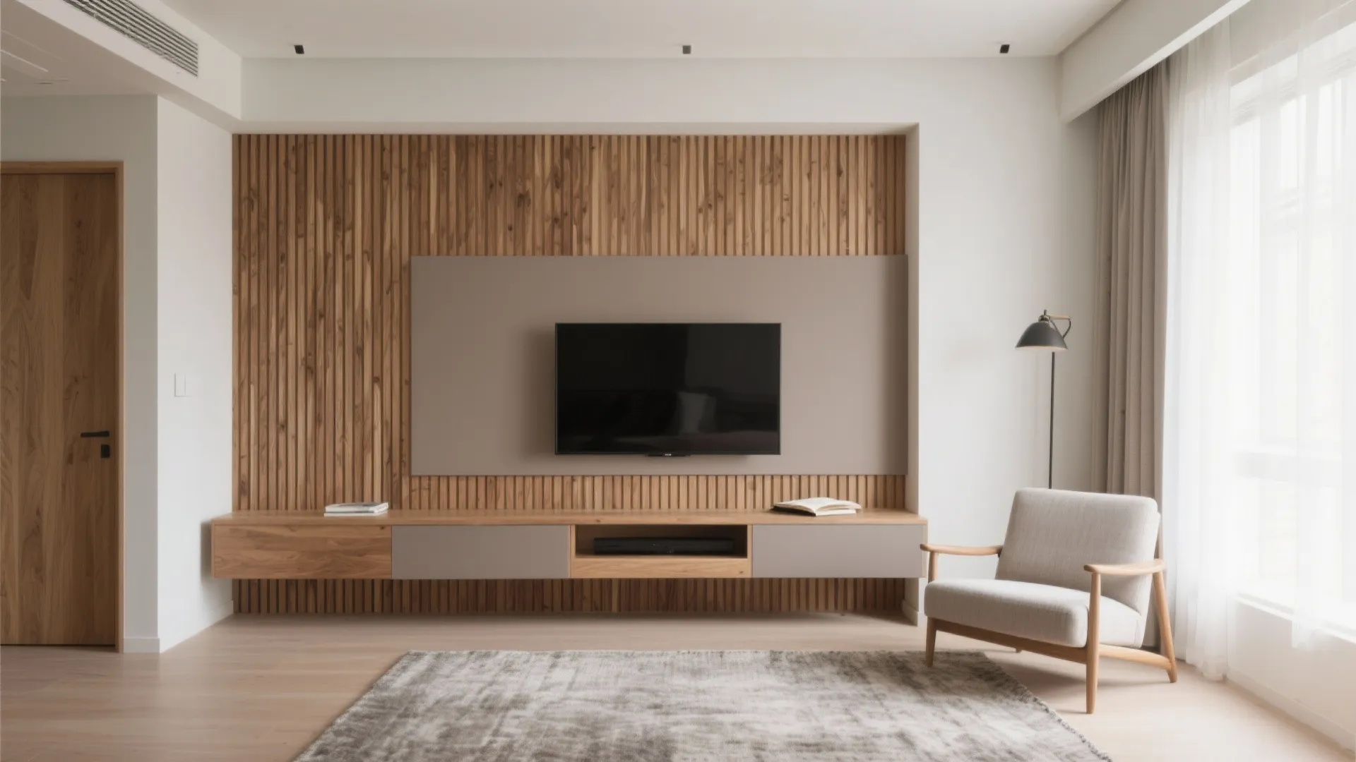 Texture and Warmth: Wood Slats, Panels, or Color Blocking