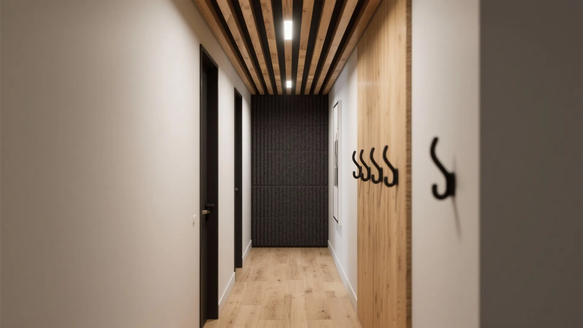 2) Wood Slat Ceiling for Texture and Warmth