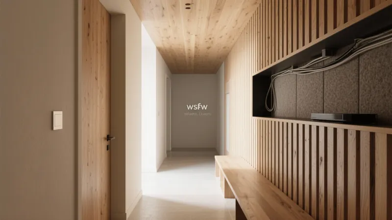 Modern Wooden Hallway Design with Functional Storage