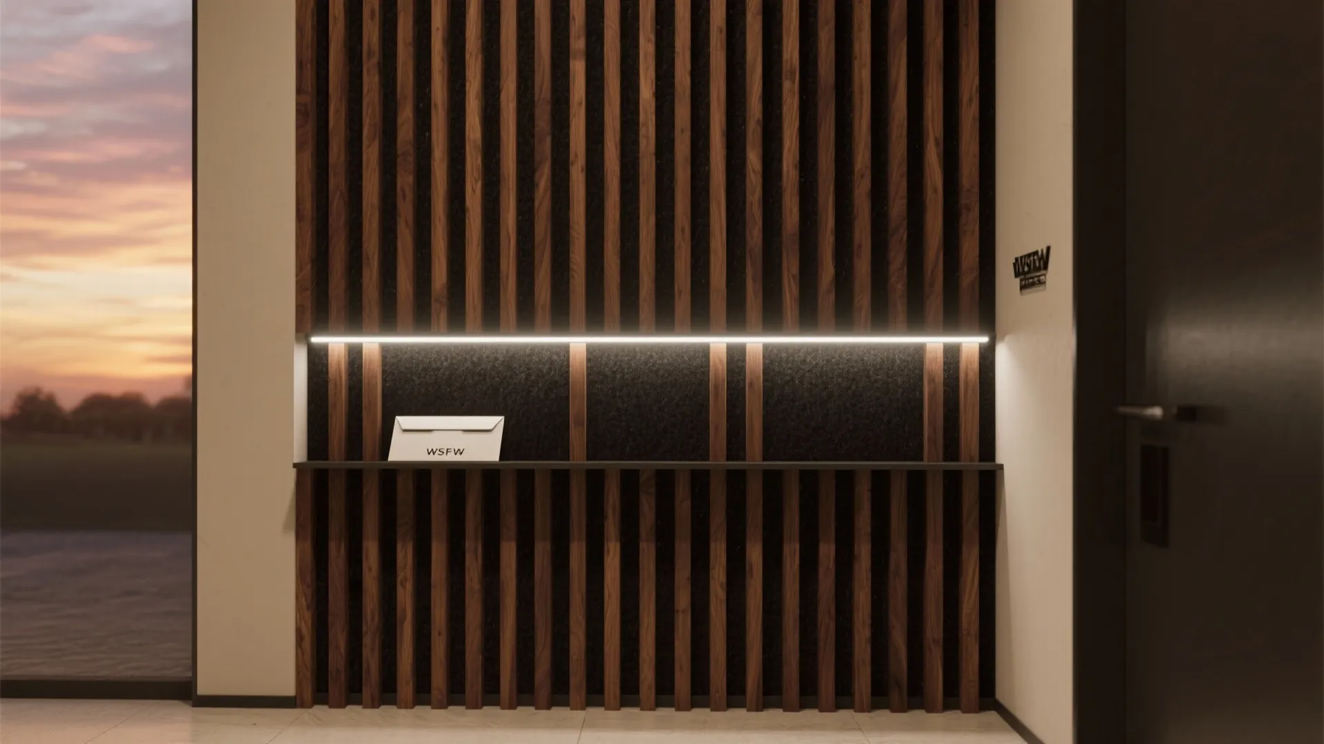 Wood Slat Accent With Integrated LED