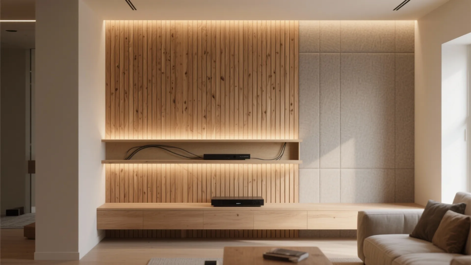 Wood Slat Warmth: Vertical or Mixed-Width Battens