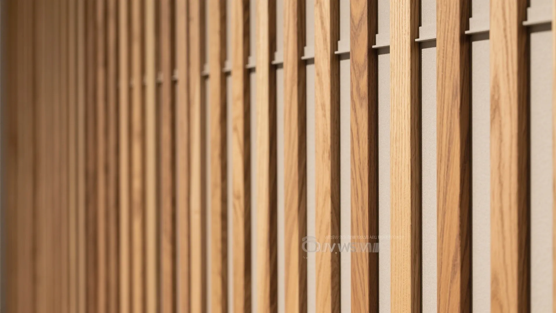 Warm Slatted Wood Grill Wall (Texture + Rhythm)