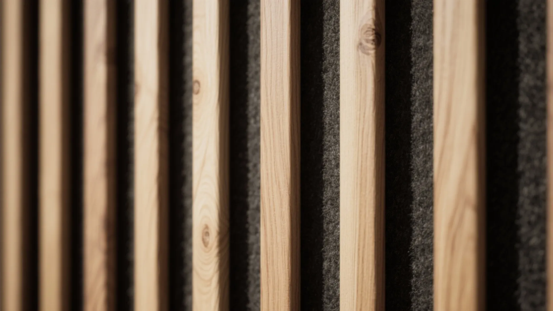 Wood Slats and Acoustic Panels