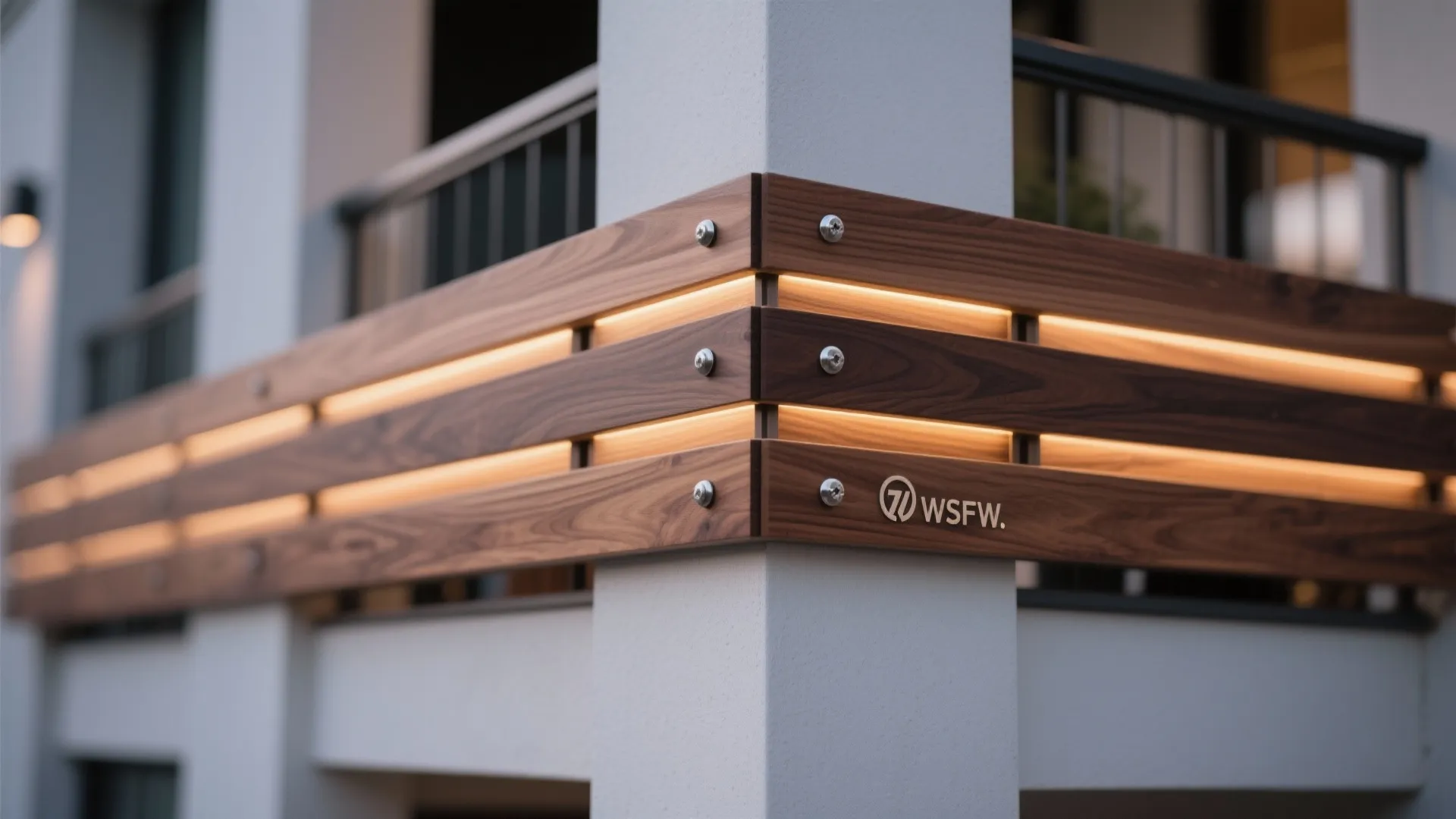 Timber-Wrapped Columns for Warmth and Layered Texture