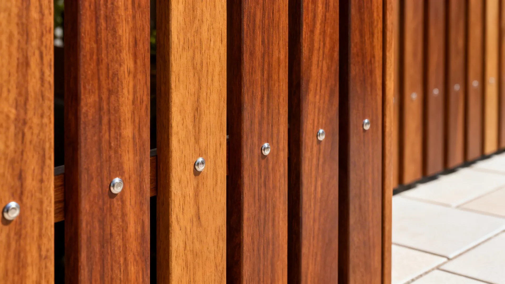 Warm wood accents that withstand the elements