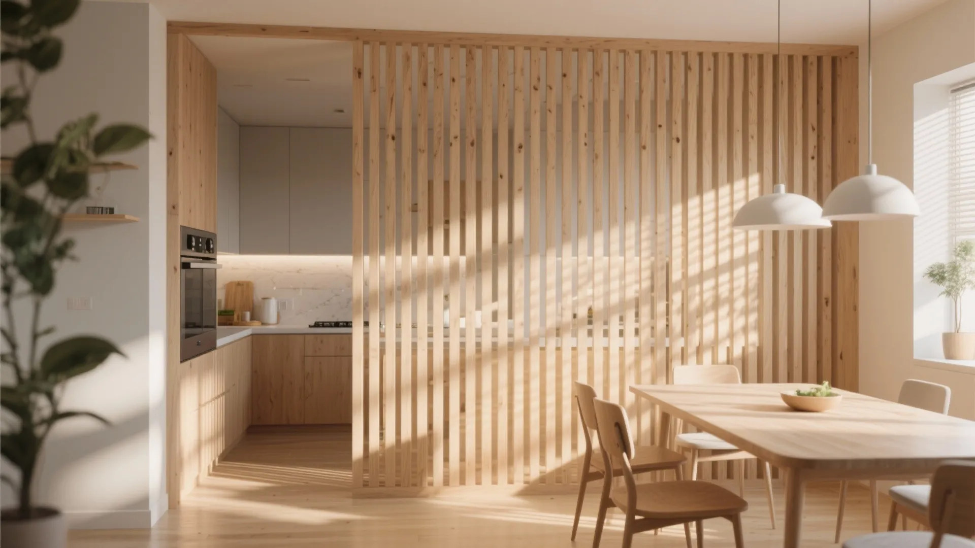 Wood Slat Partitions