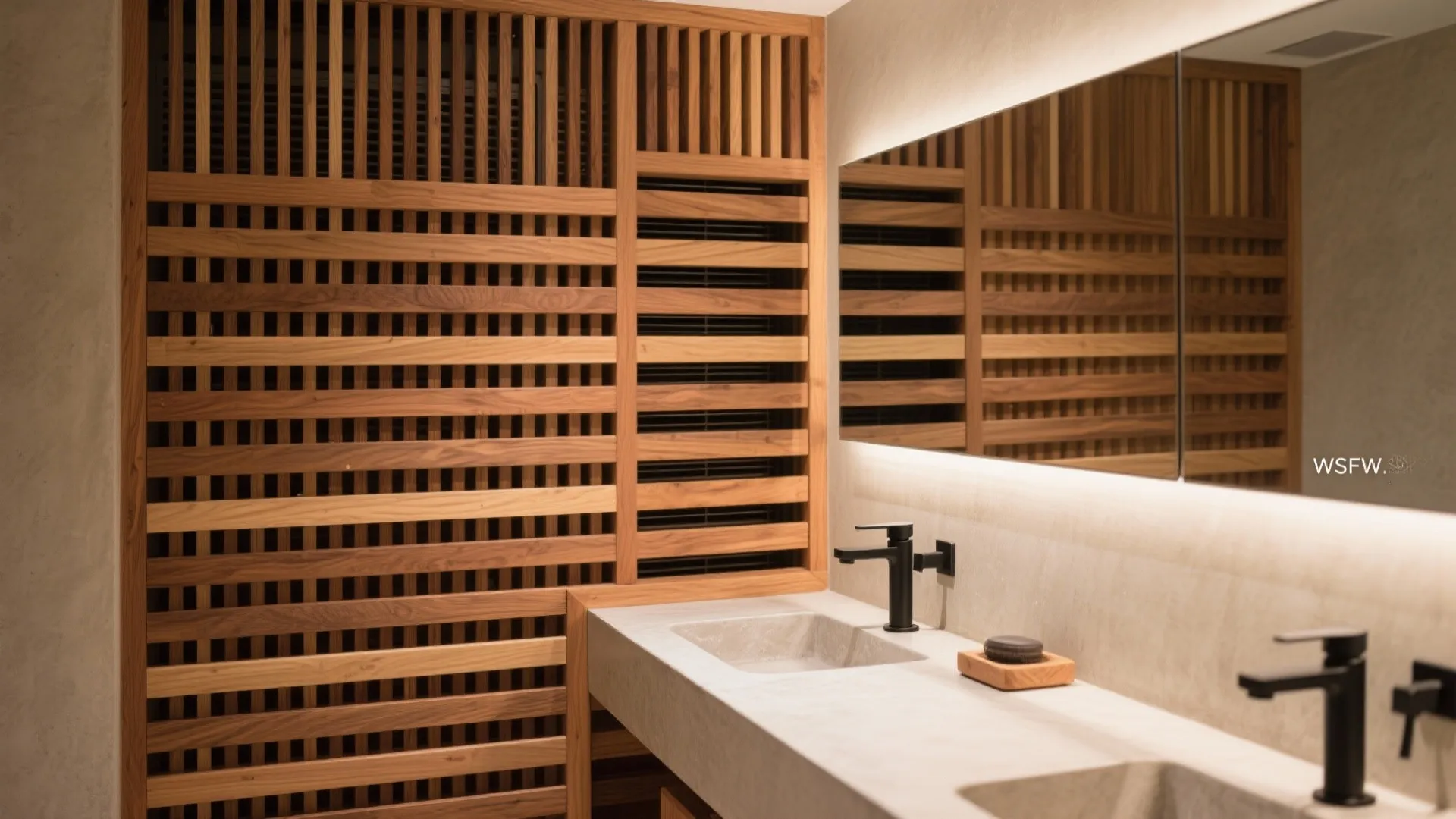 Moisture-Resistant Wood Slat Screens