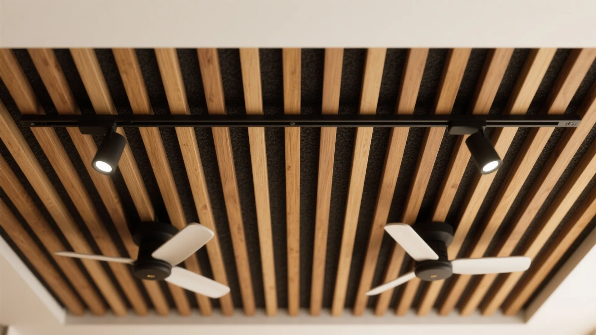 4) Central Wood-Slat Spine with Integrated Track