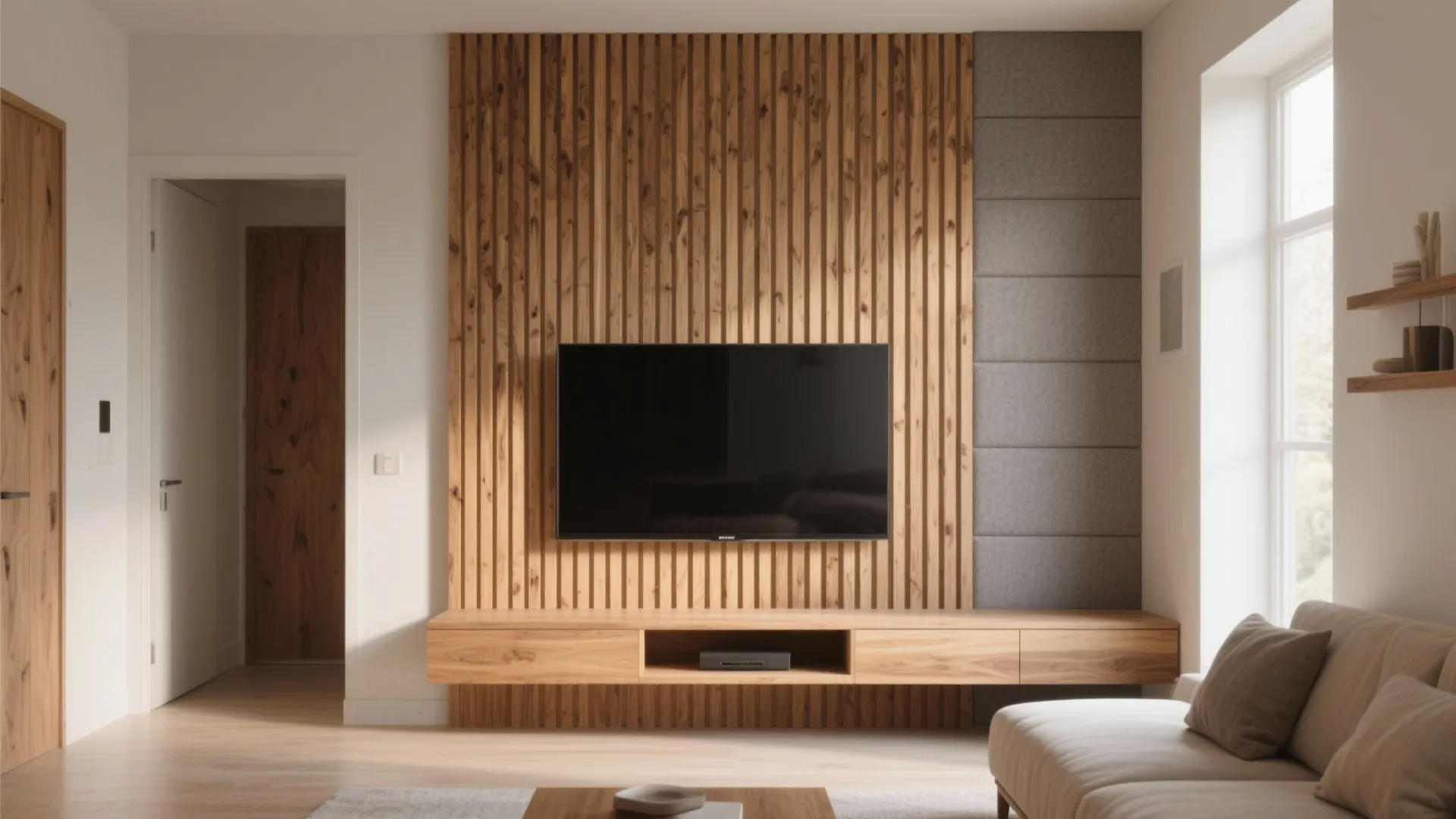 Vertical Wood Slat Wall