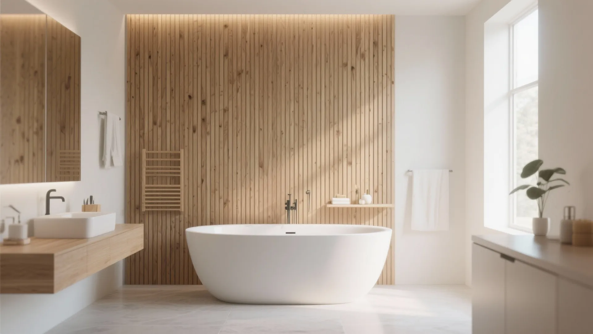 4. Wood slat feature wall