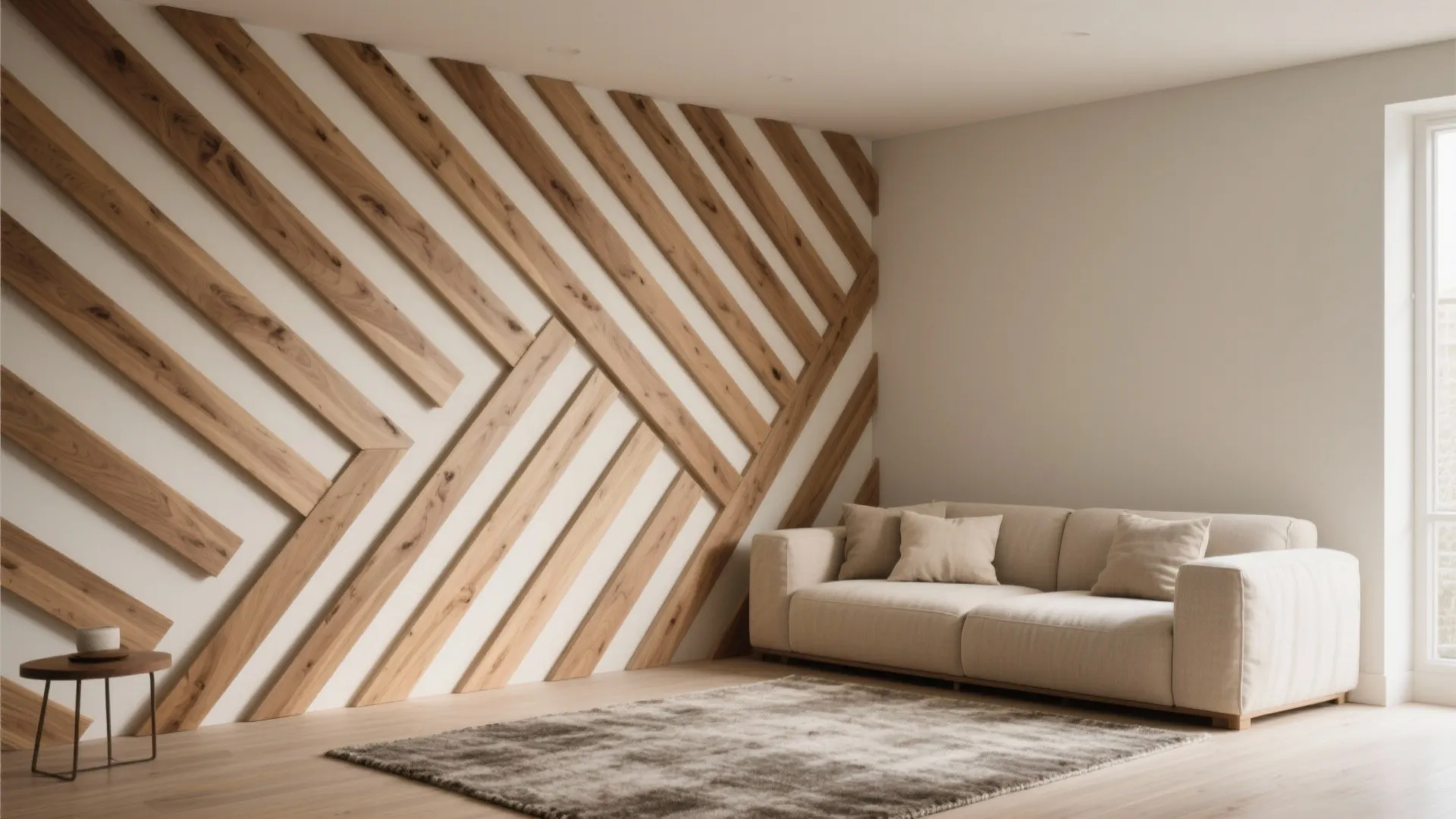 Wood Slat Zigzag for Warmth and Rhythm