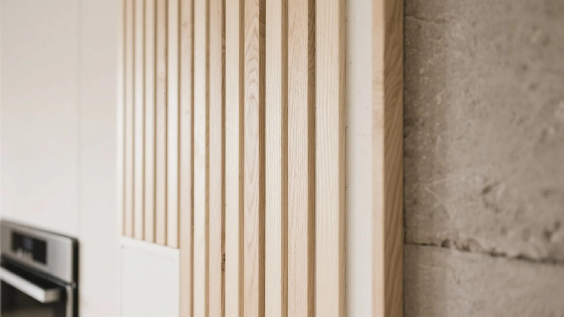 Warm Wood Cladding or Slats to Add Texture